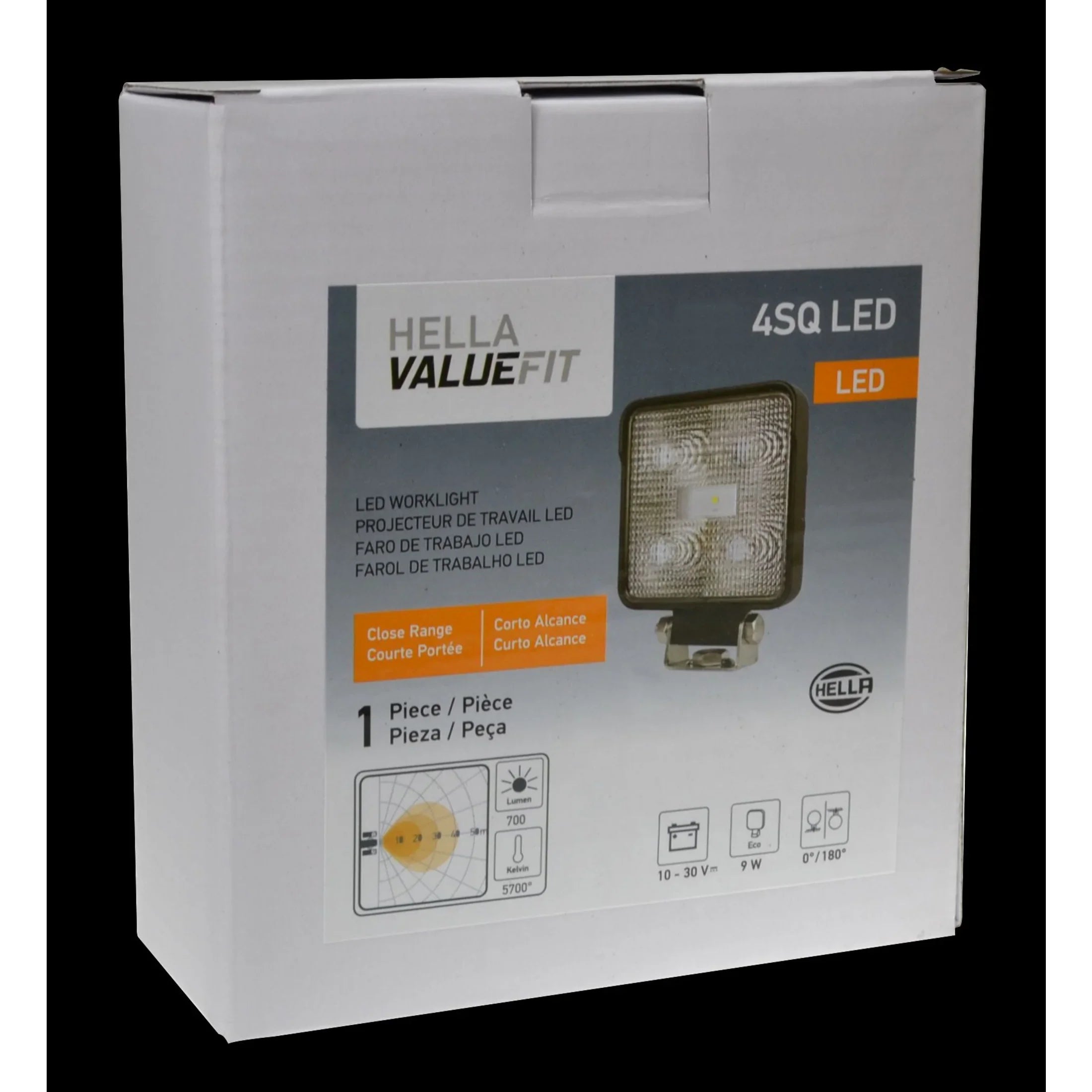 HELLA X-Treme Series LED Driving Light, white mode, rugged aluminum housing, auxiliary high-beam, IP69K, off-road.
