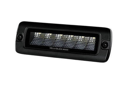 HELLA X-Treme Series LED Driving Lights in white mode, rugged aluminum housing, IP69K off-road auxiliary high-beam.