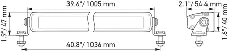 HELLA X-Treme Series LED Driving Lights technical diagram, IP69K rated, auxiliary high-beam, off-road.