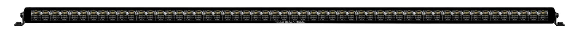 HELLA Black Magic LED Lightbar 50" Slim — front view of LED array with clear lens