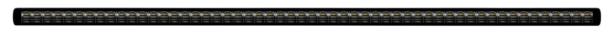 HELLA Black Magic LED Lightbar 50" Slim — detail view of LED module and clear lens