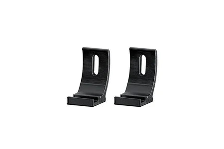 Pair of rugged black HELLA X-Treme Series LED driving light brackets for off-road, IP69K rated.