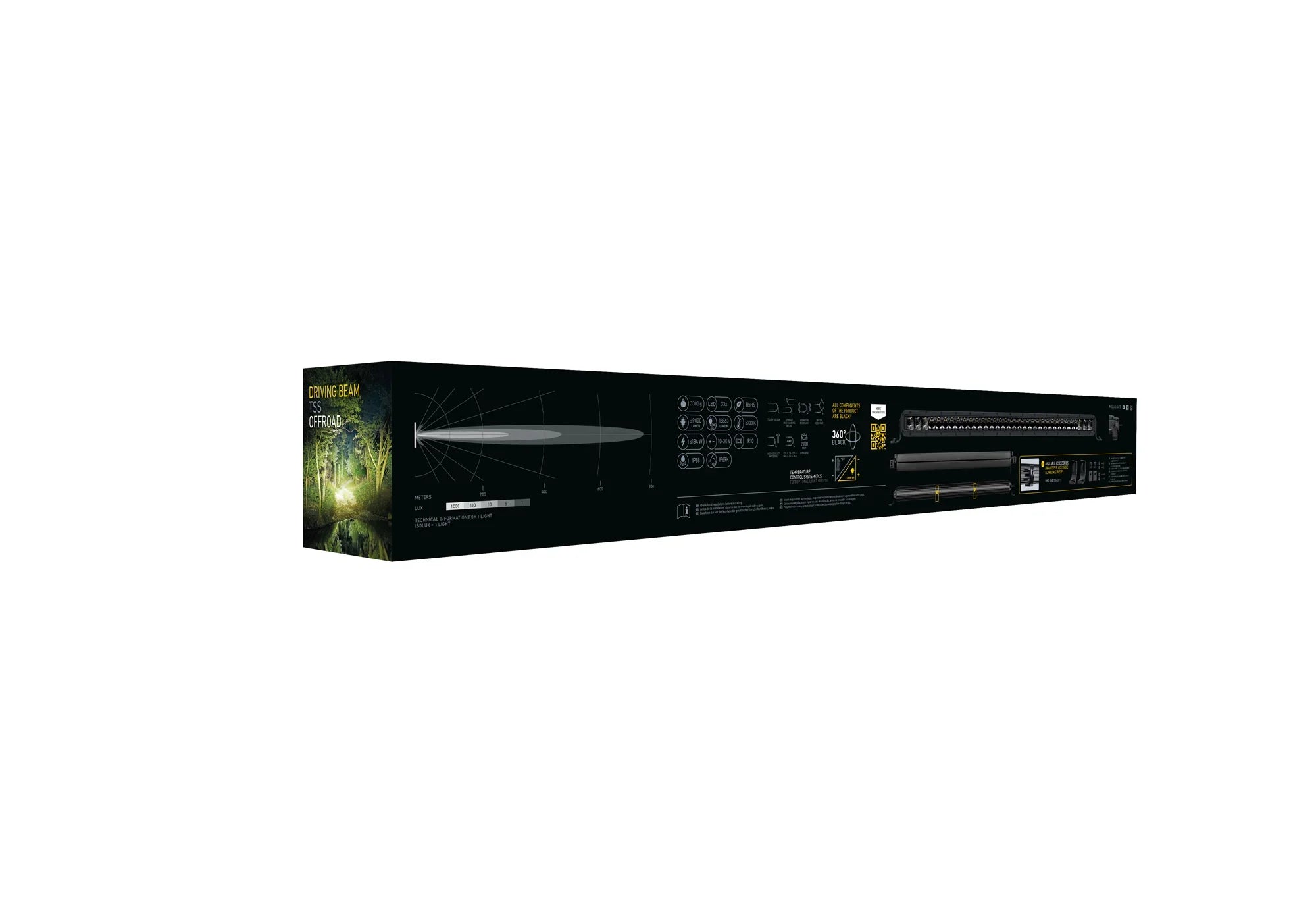 HELLA Black Magic Tough Slim Lightbar 30" — retail packaging shot