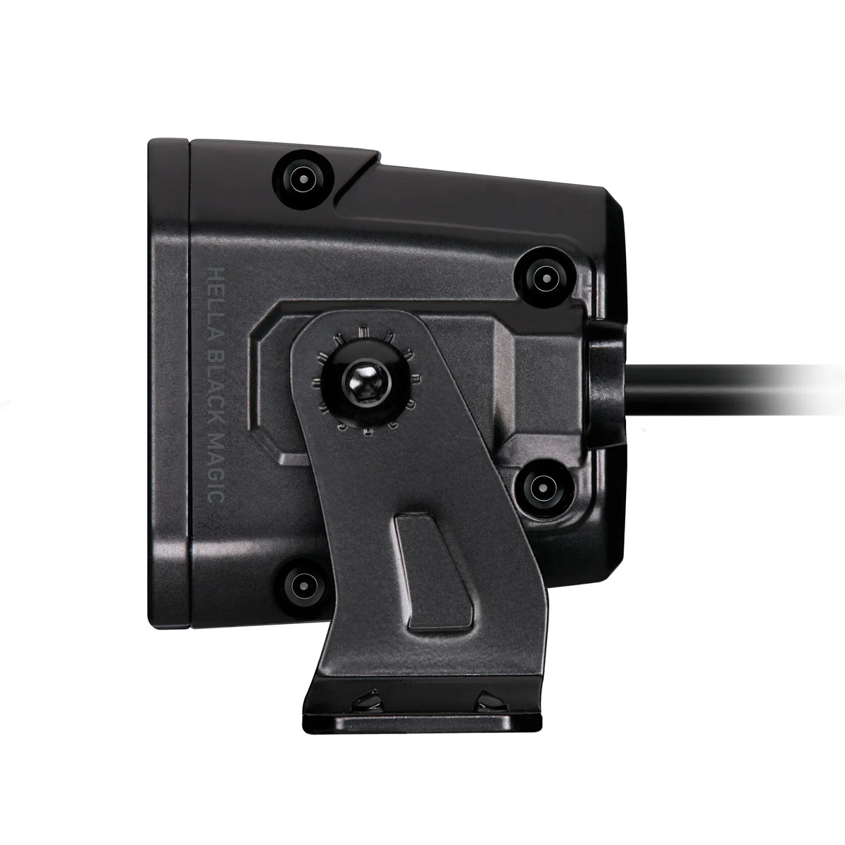 HELLA Black Magic Tough Double Row Lightbar 40" — left side view of straight housing