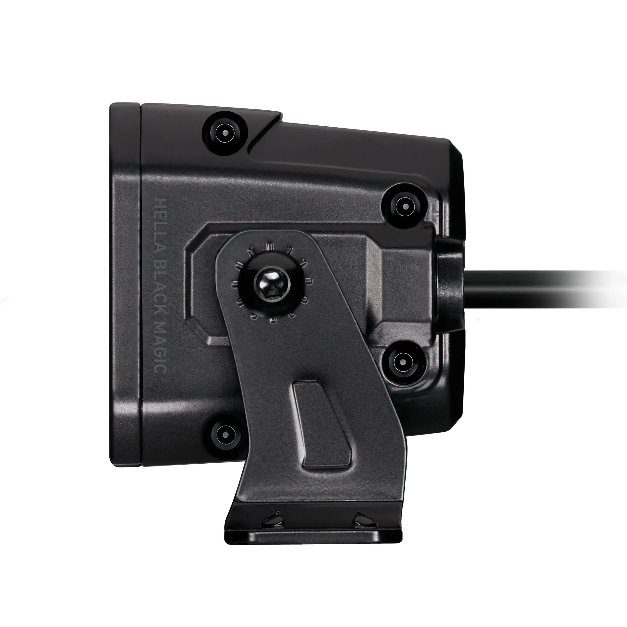 HELLA Black Magic Tough Double Row Lightbar 40" — left side view of straight housing
