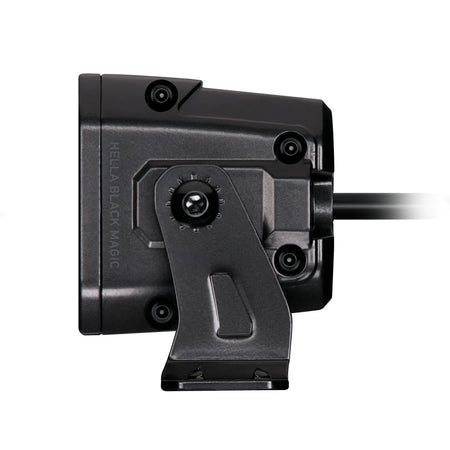 HELLA Black Magic Tough Double Row Lightbar 50" — left side view of straight housing