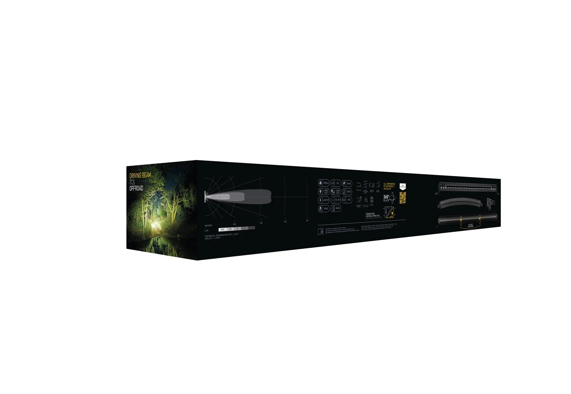 HELLA Black Magic Tough Slim Curved Lightbar 30" — product packaging detail