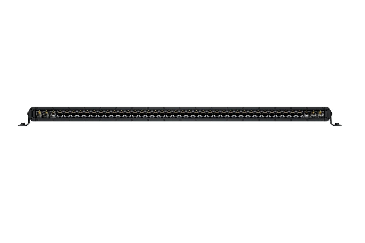 HELLA Black Magic Tough Slim Curved Lightbar 40" — front view of LED array with clear lens