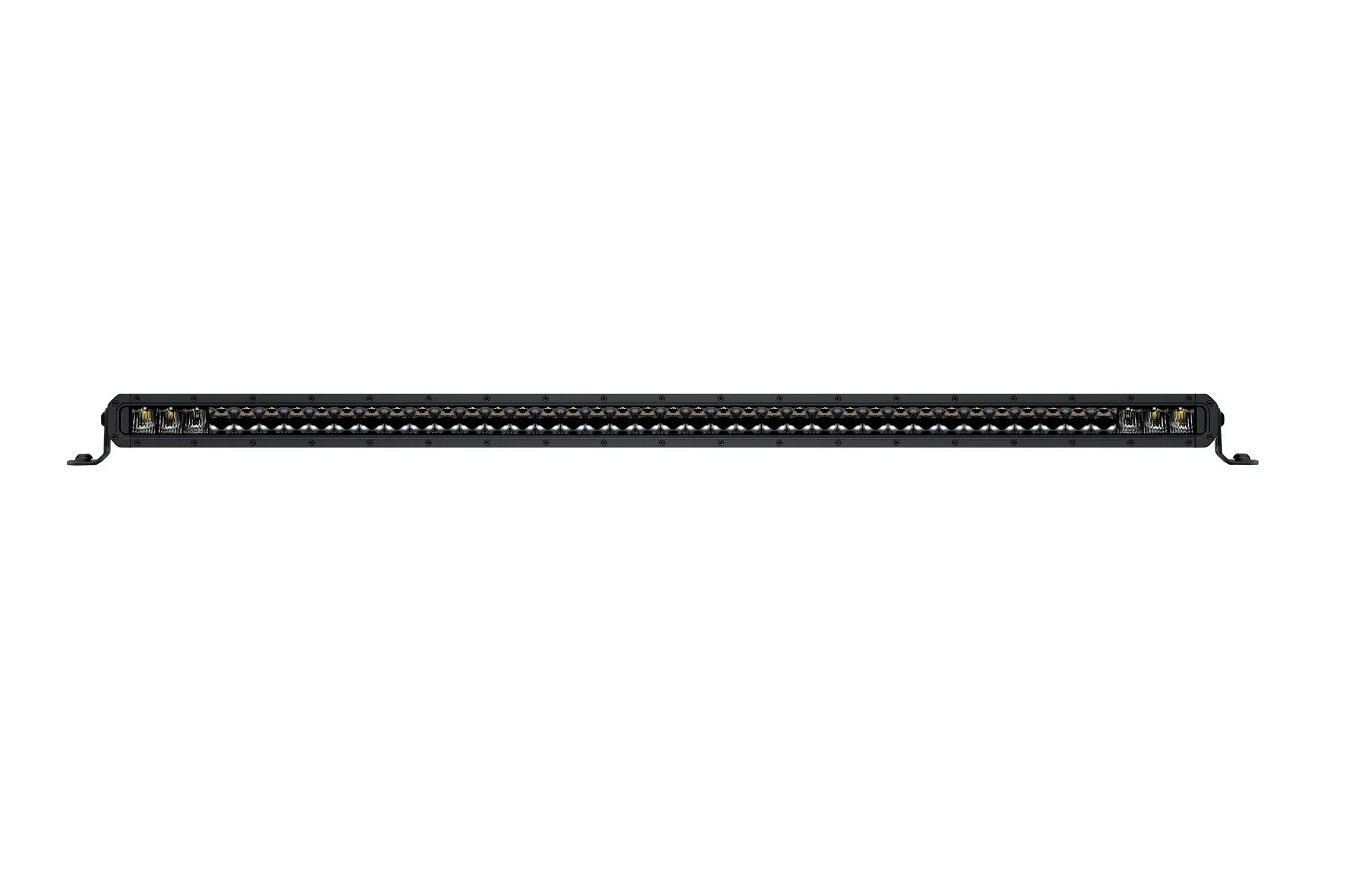 HELLA Black Magic Tough Slim Curved Lightbar 40" — front view of LED array with clear lens