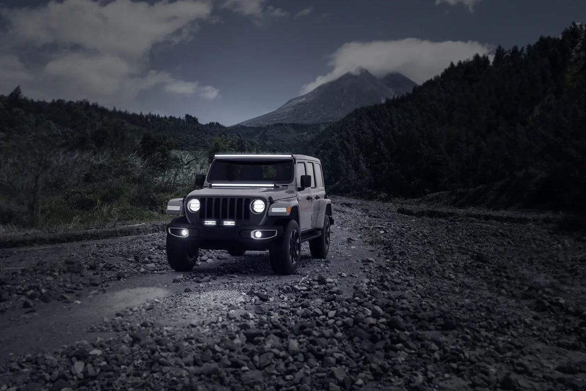 HELLA Black Magic Tough Slim Curved Lightbar 40" — SUV bumper and roof-mounted off-road application