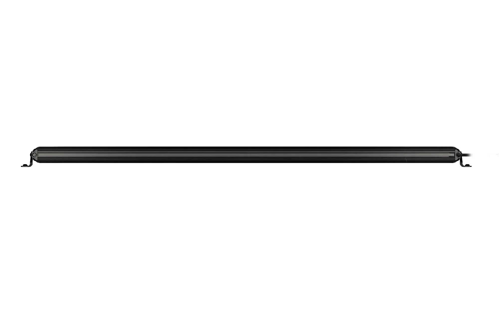 HELLA Black Magic Tough Slim Curved Lightbar 50" — back view with mounting brackets