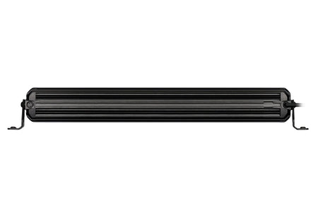 HELLA Black Magic Tough Double Row Curved Lightbar 20" — back view of housing with mounting brackets