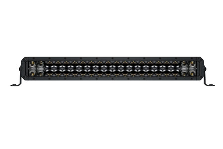 HELLA Black Magic Tough Double Row Curved Lightbar 20" — front view showing dual rows of LEDs