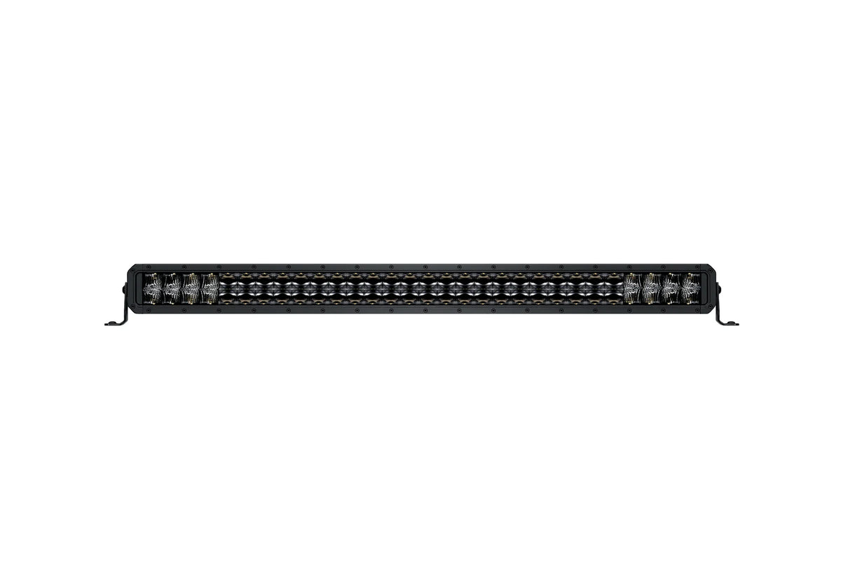 HELLA X-Treme Series LED Driving Lights in white mode with X-shape position light, IP69K, rugged housing, auxiliary high-beam, off-road.