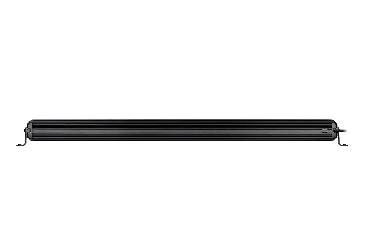 HELLA Black Magic Tough Double Row Curved Lightbar 40" — back view with mounting brackets