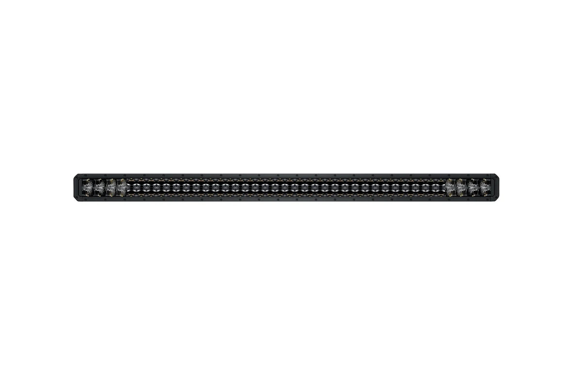 HELLA Black Magic Tough Double Row Curved Lightbar 40" — front view showing dual rows of LEDs