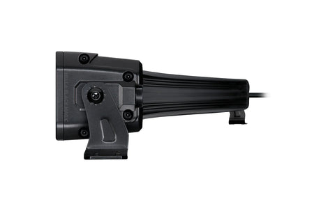 HELLA Black Magic Tough Double Row Curved Lightbar 40" — left side view of curved housing