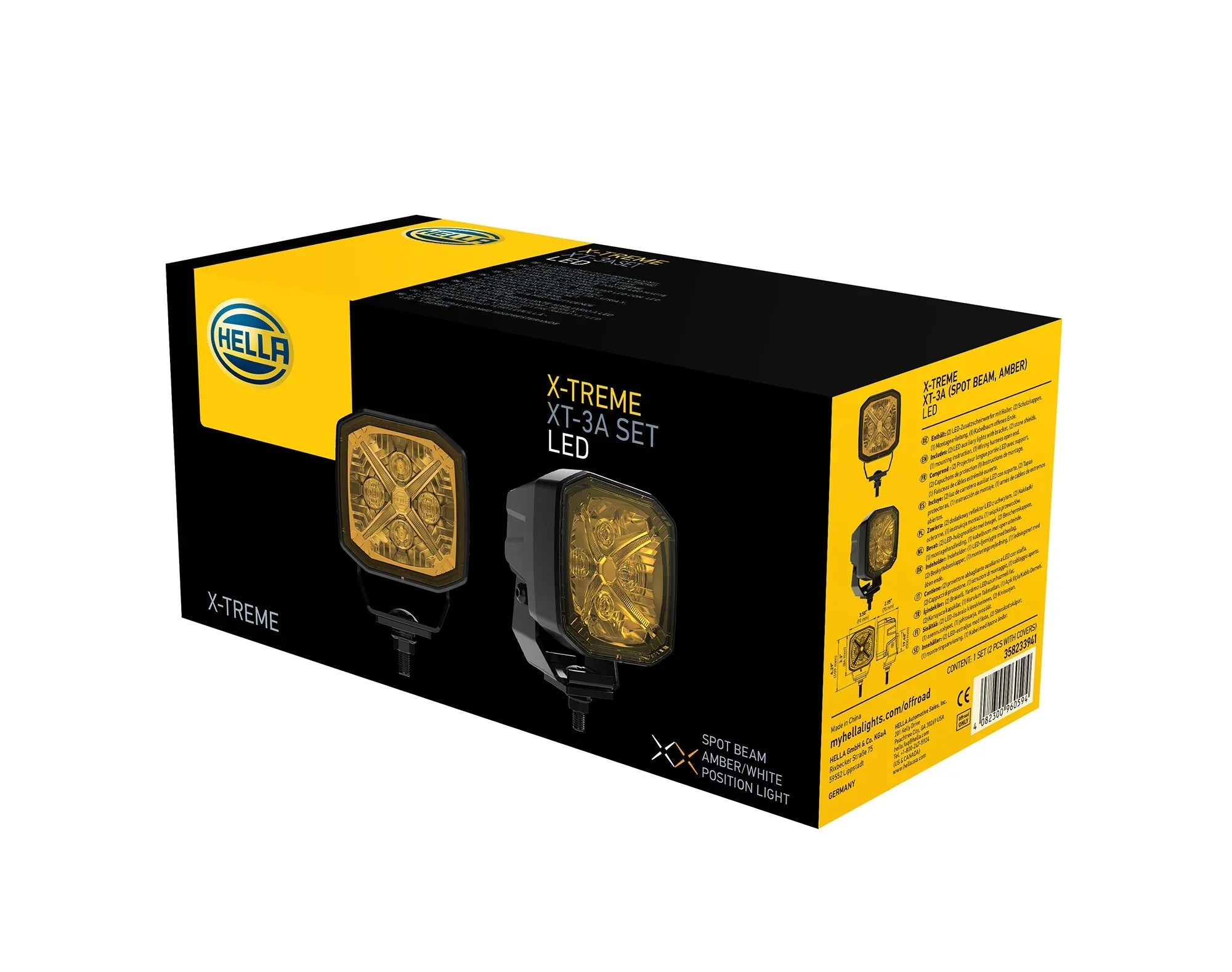 HELLA X-TREME XT-3A LED Driving Light: Amber – MyHellaLights