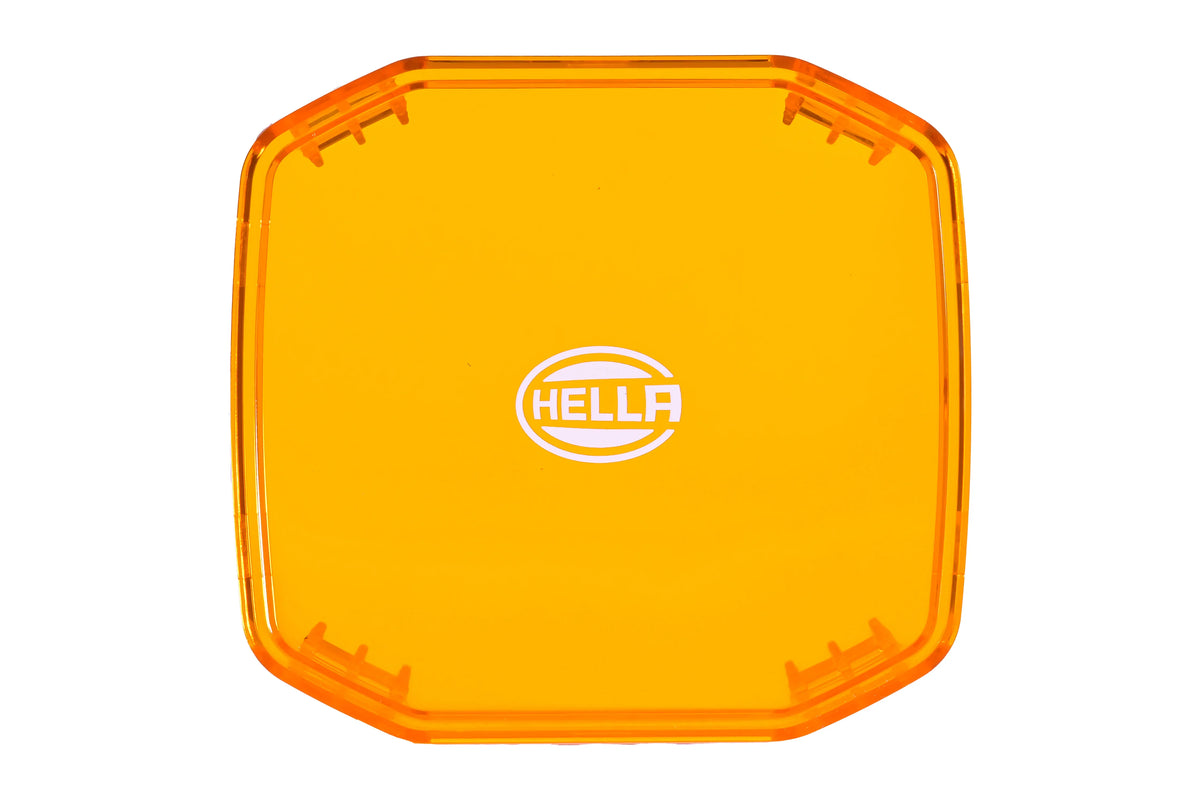 HELLA X-Treme Series LED Driving Lights amber lens cover, rugged IP69K, off-road auxiliary high-beam.