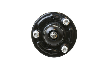 Black Hella Performance 2" leveling strut top mount with three silver bolts for Ford F150 (2014+).