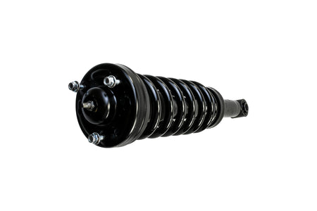Black Hella 2" leveling strut for Ford F150 (2009-2013) with coil spring and mounting bolts.