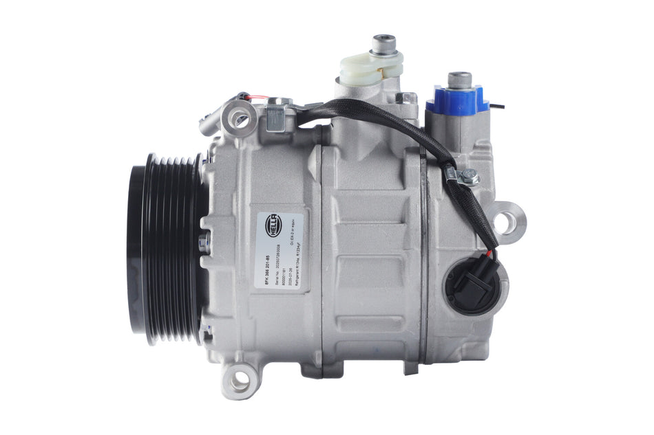 HELLA, AC COMPRESSOR, MERCEDES-BENZ, C240, C320, CL500, CL55 AMG, CLK320, CLS500, CLS55 AMG, CLS550, E320, E350, E500, E55 AMG, E550, GL450, GL550, ML350, ML500, ML550, R350, R500, S350, S430, S500, S55 AMG, SL500, SL55 AMG, 2000-2012