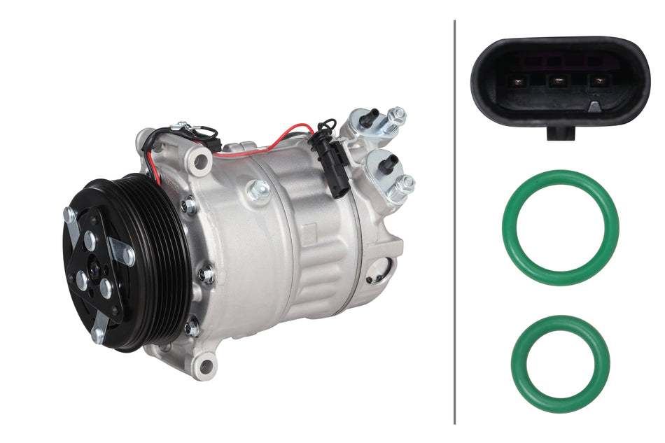 HELLA, AC COMPRESSOR, JAGUAR, LAND ROVER, DEFENDER 110, DEFENDER 130, DEFENDER 90, DISCOVERY, DISCOVERY SPORT, E-PACE, F-PACE, F-TYPE, LR4, RANGE ROVER, RANGE ROVER EVOQUE, RANGE ROVER SPORT, RANGE ROVER VELAR, XE, XF, XJ, XJR575, 2013-2024