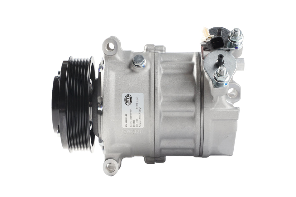 HELLA, AC COMPRESSOR, JAGUAR, LAND ROVER, LR4, RANGE ROVER, RANGE ROVER SPORT, XF, XFR, XJ, XJR, XK, XKR, XKR-S, 2010-2017