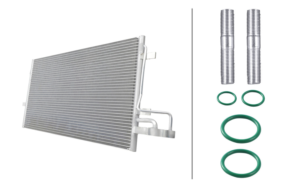 HELLA, AC CONDENSER, LAND ROVER, DISCOVERY SPORT, LR2, RANGE ROVER EVOQUE, 2008-2017
