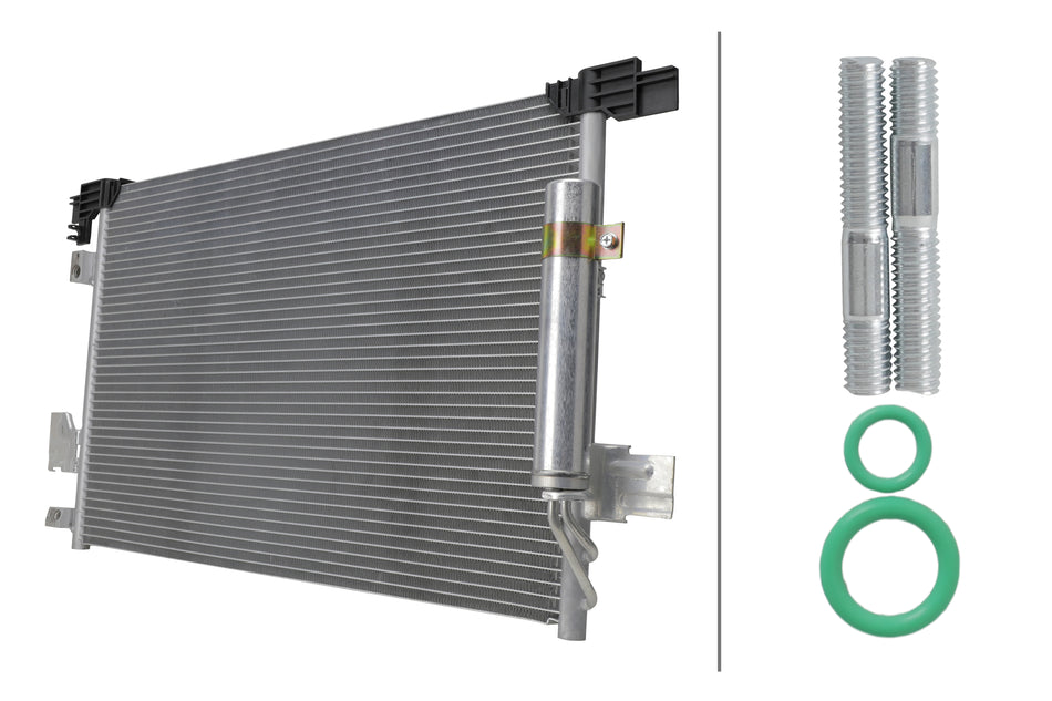 HELLA, AC CONDENSER, MITSUBISHI, LANCER, OUTLANDER, OUTLANDER SPORT, 2007-2011