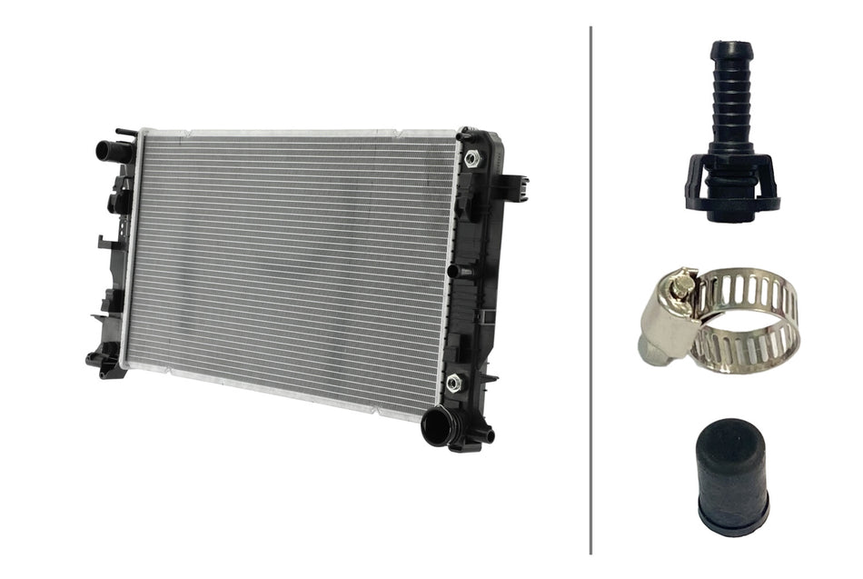 HELLA Radiator MERCEDES-BENZ, SPRINTER 2500, SPRINTER 3500, 2010-2018