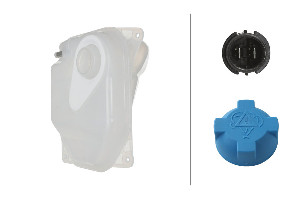 HELLA, ENGINE COOLANT RESERVOIR, AUDI, 100, 100 QUATTRO, A6, A6 QUATTRO, S4, S6, 1992-1997