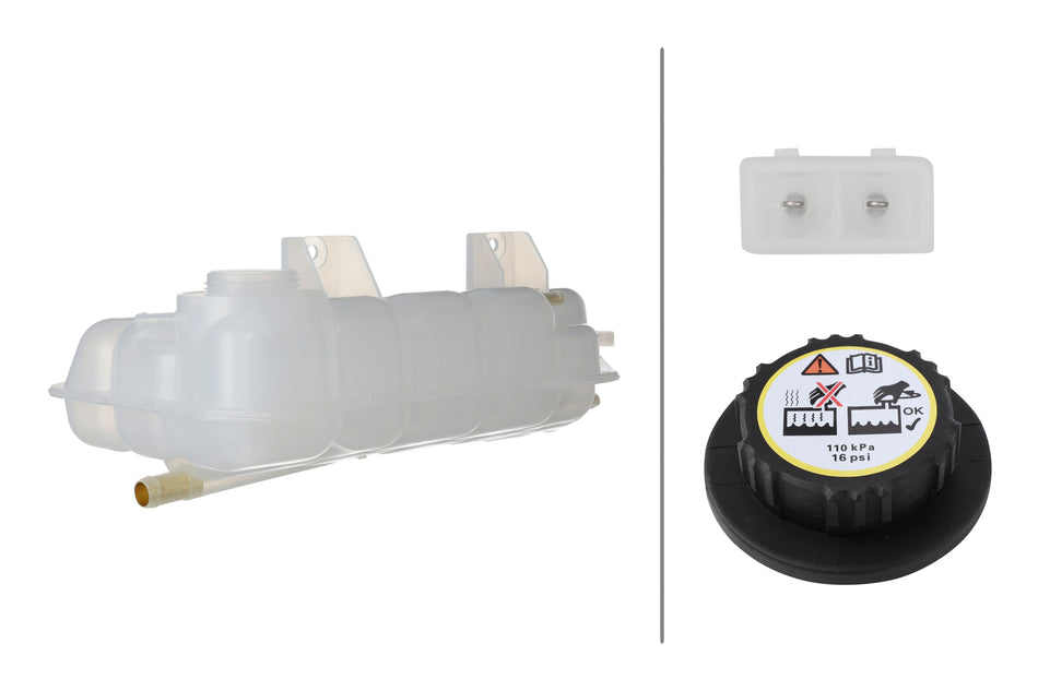 HELLA, ENGINE COOLANT RESERVOIR, MERCEDES-BENZ, ML320, ML430, ML55 AMG, 1998-2003