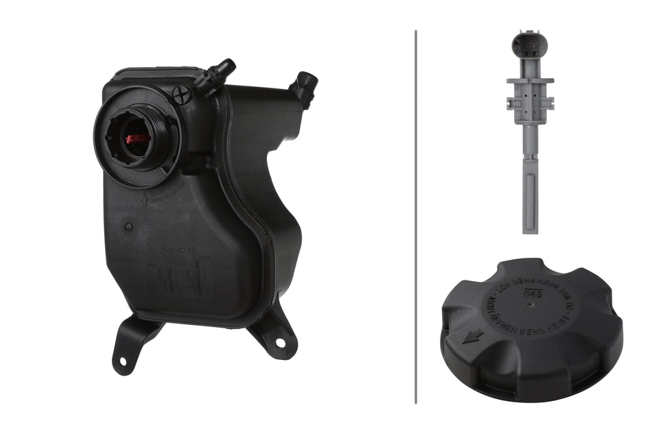 HELLA, ENGINE COOLANT RESERVOIR, BMW, 1 SERIES M, 128I, 135I, 325I, 325XI, 328I, 328I XDRIVE, 328XI, 330I, 330XI, 335I, 335I XDRIVE, 335IS, 335XI, M3, X1, Z4, 2006-2016