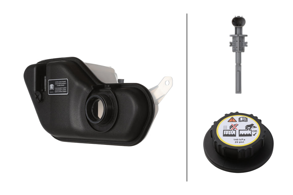 HELLA, ENGINE COOLANT RESERVOIR, JAGUAR, S-TYPE, SUPER V8, VANDEN PLAS, XF, XJ8, XJR, 2003-2010