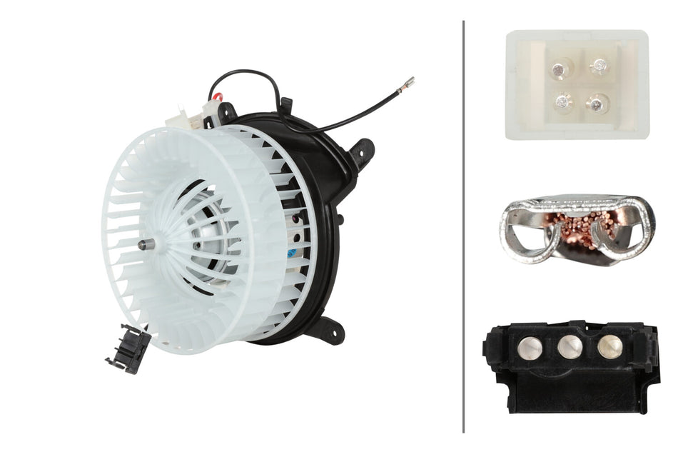 HELLA, HVAC BLOWER MOTOR, MERCEDES-BENZ, E300, E320, E420, E430, E55 AMG, 1995-2003