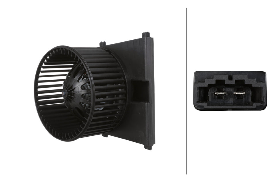 HELLA, HVAC BLOWER MOTOR, AUDI, PORSCHE, VOLKSWAGEN, 911, BEETLE, BOXSTER, CAYMAN, GOLF, JETTA, R32, TT, TT QUATTRO, 1997-2013