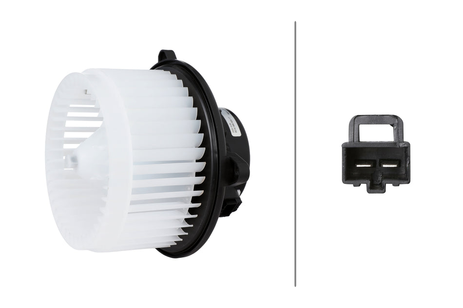 HELLA, HVAC BLOWER MOTOR, BUICK, CHEVROLET, SAAB, 9-5, CRUZE, CRUZE LIMITED, LACROSSE, MALIBU, MALIBU LIMITED, REGAL, 2010-2017
