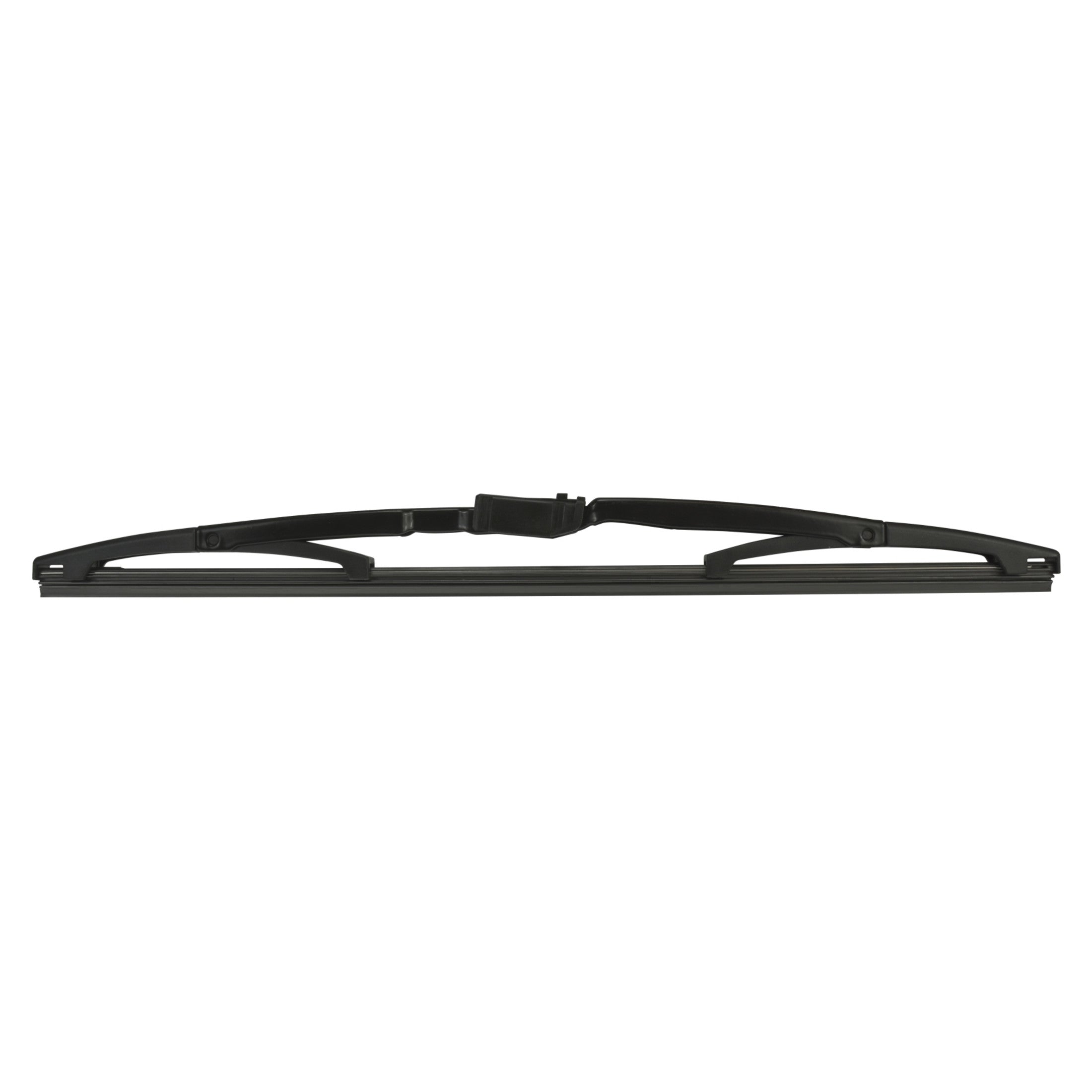 Black Hella rear windshield wiper blade, durable all-season design with precision fit.