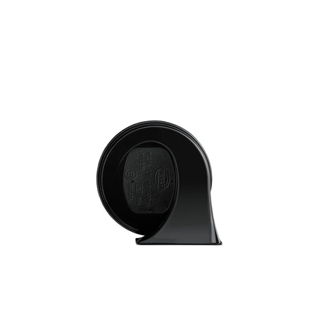 Black HELLA TE20 trumpet electric twin-tone horn with a sleek, glossy ABS plastic housing and visible branding.