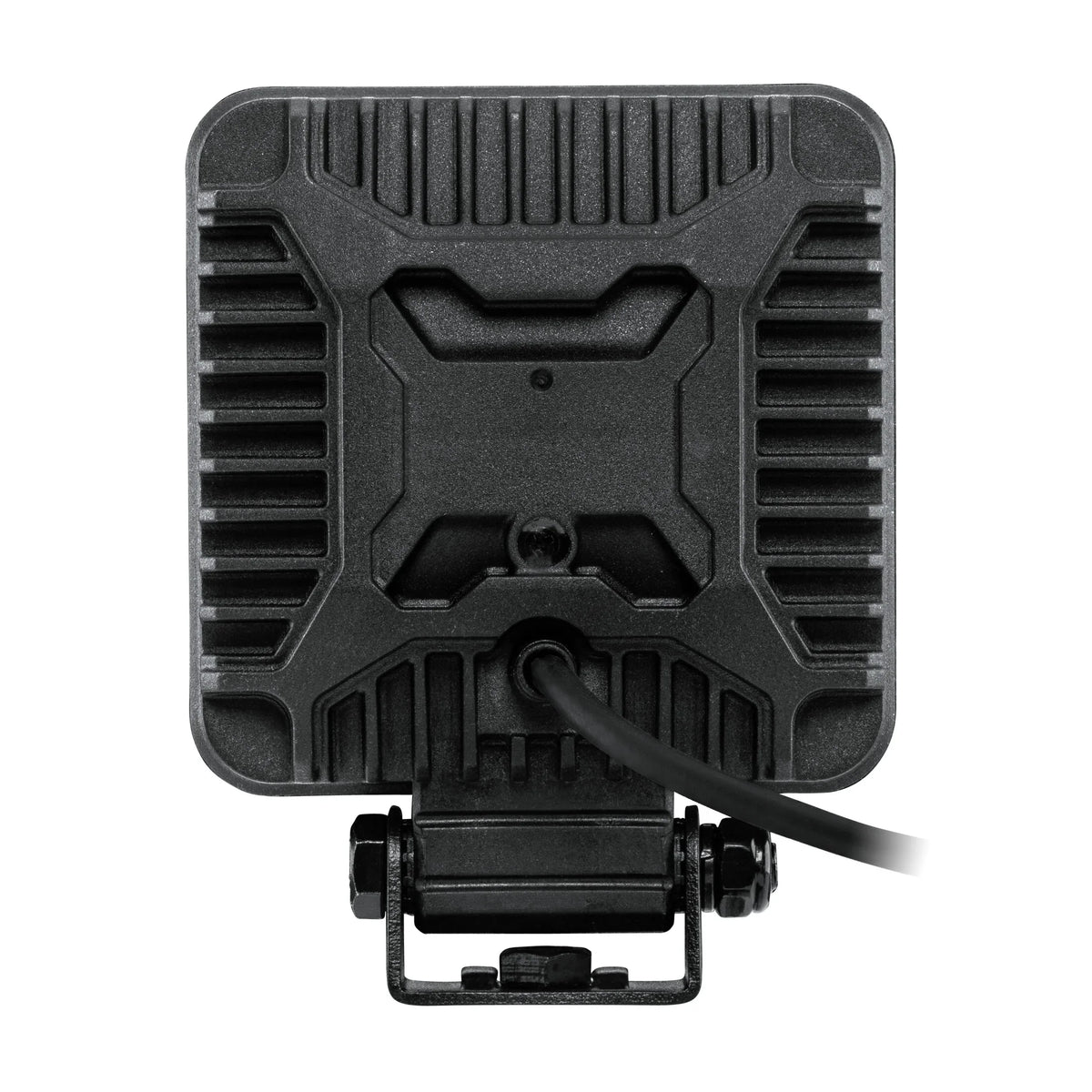 HELLA X-Treme Series LED Driving Lights rear view, rugged aluminum housing, IP69K, off-road auxiliary high-beam
