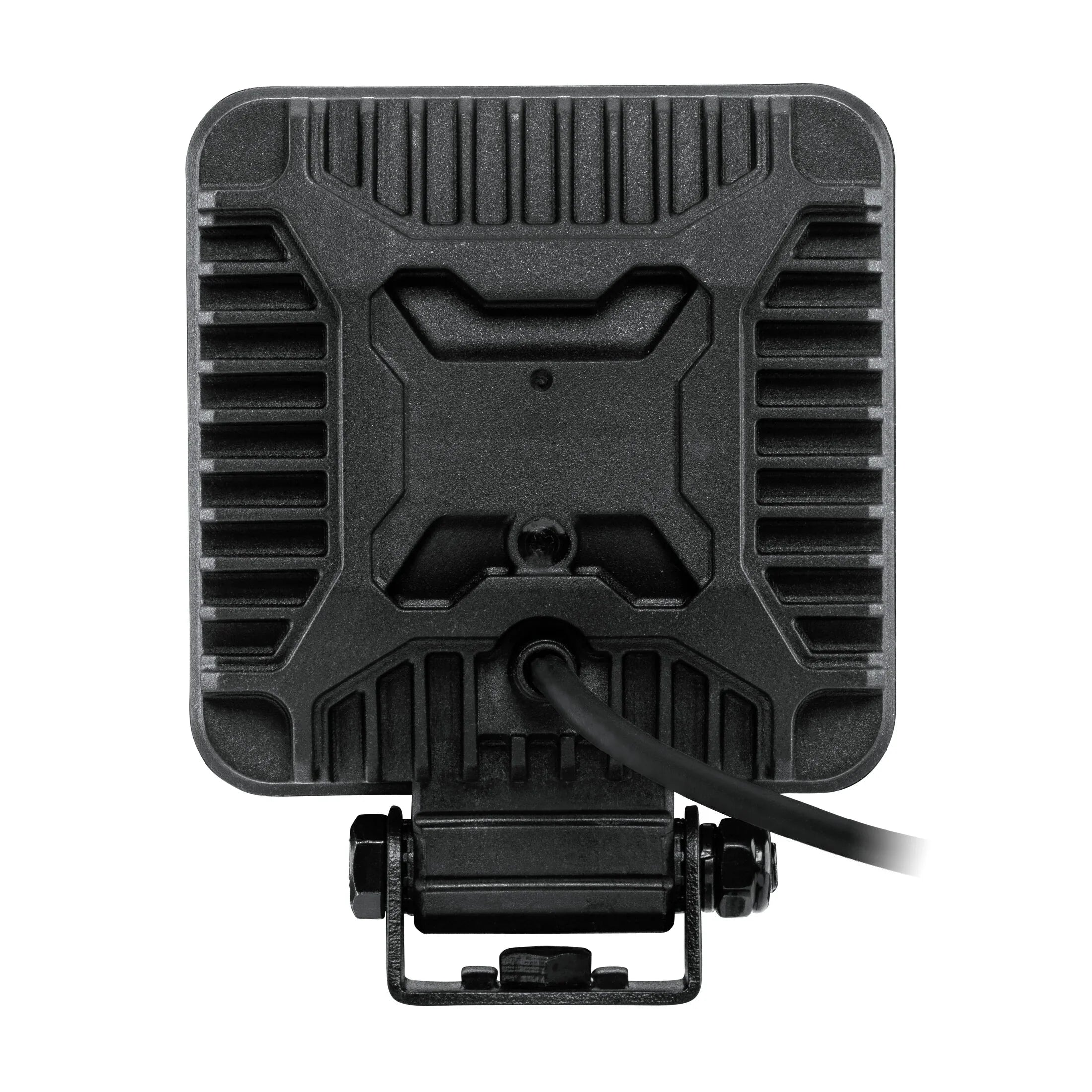 HELLA X-Treme Series LED Driving Lights rear view, rugged aluminum housing, IP69K, off-road auxiliary high-beam