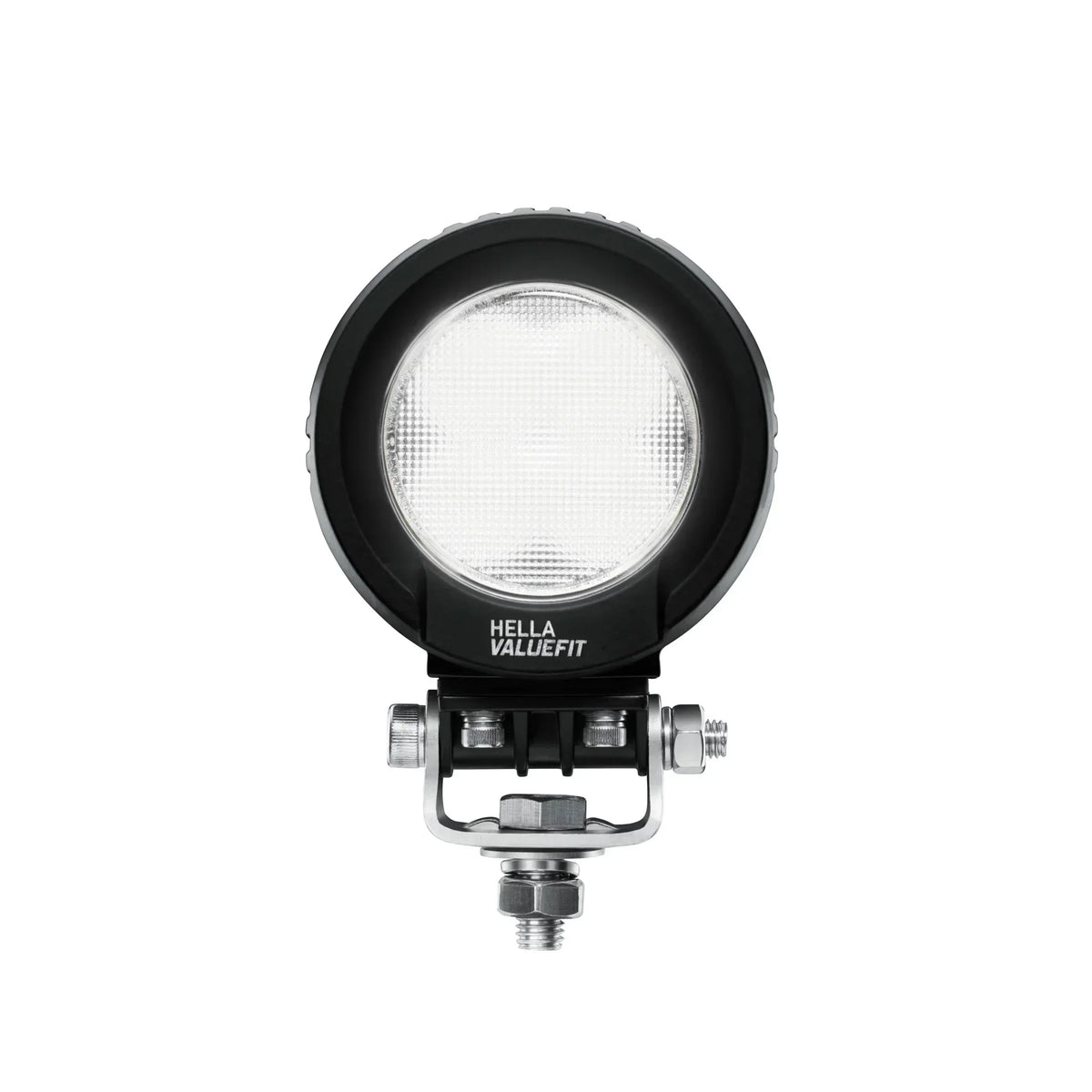 HELLA X-Treme Series LED Driving Lights in white mode with X-shape position light, IP69K, rugged aluminum housing, auxiliary high-beam, off-road