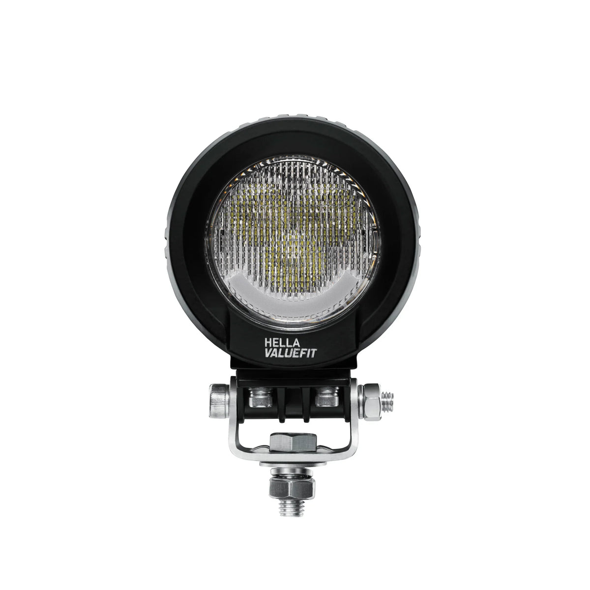 HELLA X-Treme Series LED Driving Light in White mode with X-shape position light, IP69K, rugged auxiliary high-beam for off-road