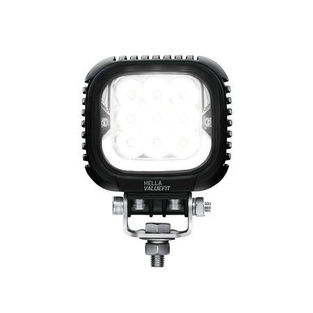 HELLA X-Treme Series LED Driving Lights in white mode, X-shape position light, rugged housing, IP69K, auxiliary high-beam, off-road