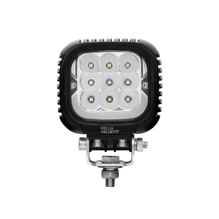 HELLA X-Treme Series LED Driving Lights in white mode, X-shape position light, IP69K, rugged aluminum housing, auxiliary high-beam for off-road