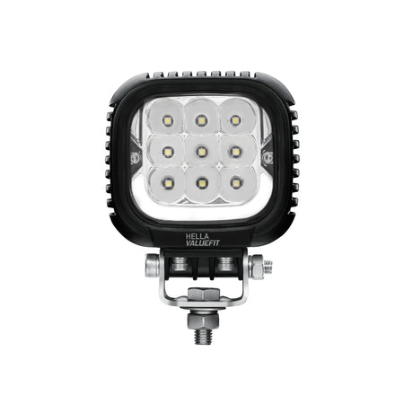 HELLA X-Treme Series LED Driving Lights, white X-shape position light, IP69K, rugged aluminum housing, auxiliary high-beam, off-road