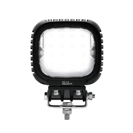 HELLA X-Treme Series LED Driving Light in white mode, IP69K, rugged aluminum housing, auxiliary high-beam.