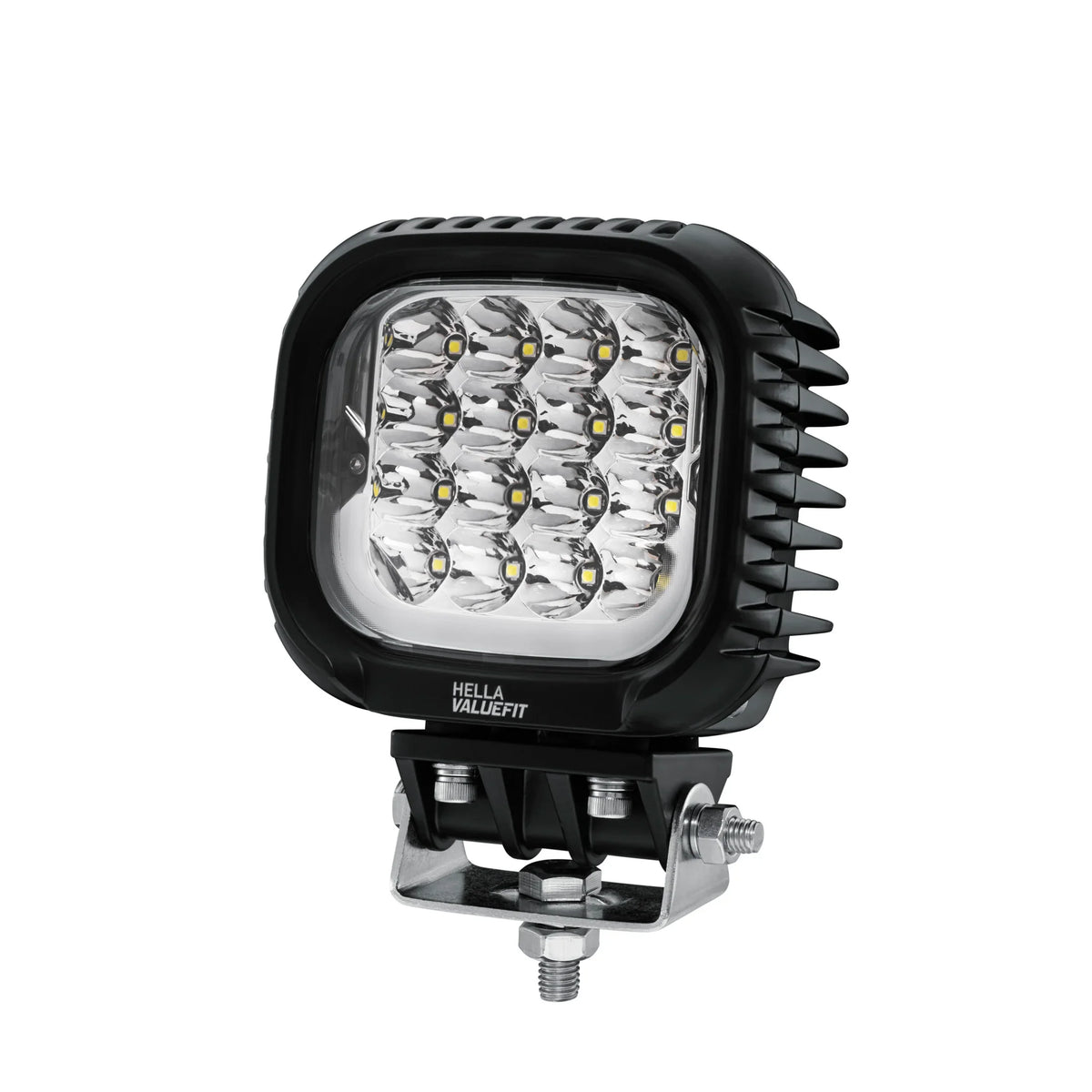 HELLA X-Treme Series LED Driving Lights with rugged aluminum housing, clear lens, IP69K, auxiliary high-beam for off-road.