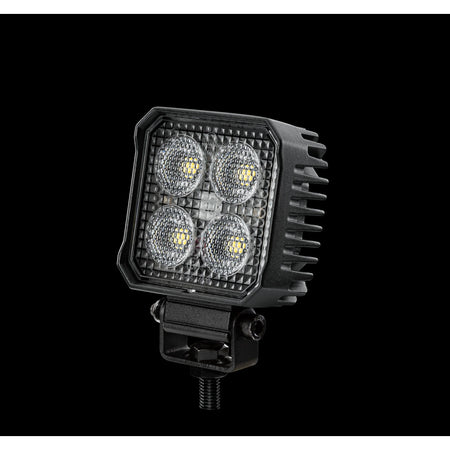 HELLA X-Treme Series LED Driving Lights in White mode, rugged aluminum housing, X-shape position light, IP69K rated, auxiliary high-beam for off-road